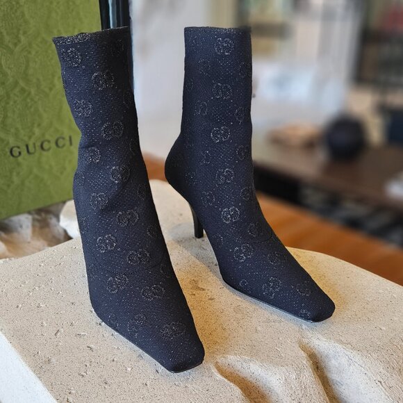 Gucci Ankle Boots Black Womens size 37+ - Picture 10 of 13